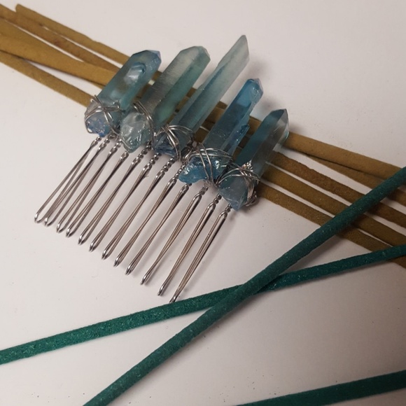 Accessories - Blue Quartz Hair Comb